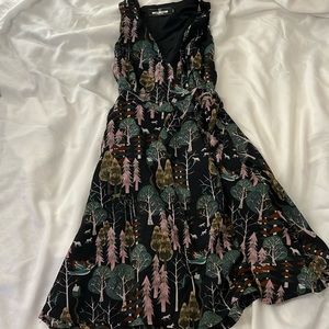 Wrap dress with trees for tree lovers